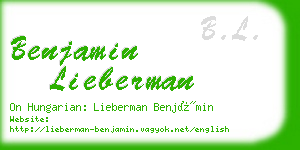 benjamin lieberman business card